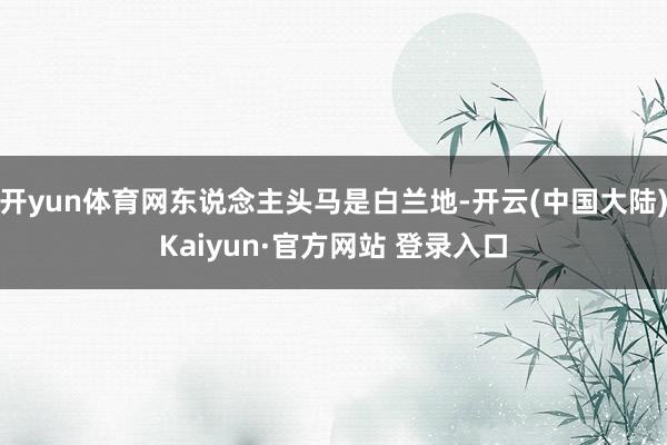 开yun体育网东说念主头马是白兰地-开云(中国大陆)Kaiyun·官方网站 登录入口
