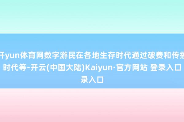 开yun体育网数字游民在各地生存时代通过破费和传播时代等-开云(中国大陆)Kaiyun·官方网站 登录入口