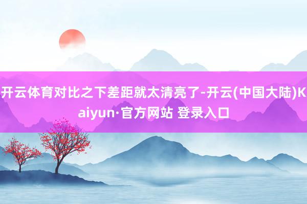 开云体育对比之下差距就太清亮了-开云(中国大陆)Kaiyun·官方网站 登录入口