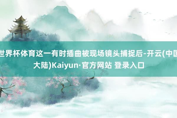 世界杯体育这一有时插曲被现场镜头捕捉后-开云(中国大陆)Kaiyun·官方网站 登录入口