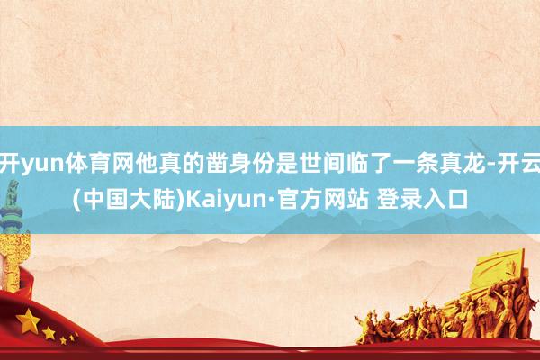 开yun体育网他真的凿身份是世间临了一条真龙-开云(中国大陆)Kaiyun·官方网站 登录入口