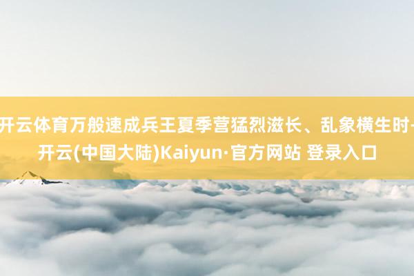 开云体育万般速成兵王夏季营猛烈滋长、乱象横生时-开云(中国大陆)Kaiyun·官方网站 登录入口