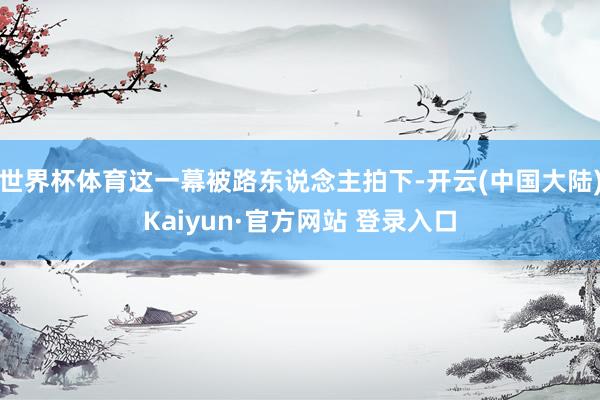 世界杯体育这一幕被路东说念主拍下-开云(中国大陆)Kaiyun·官方网站 登录入口