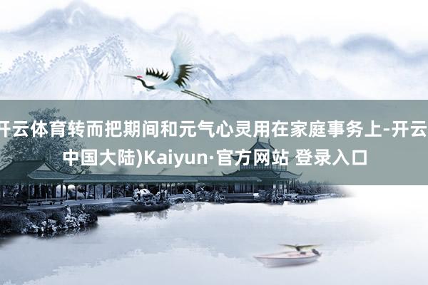 开云体育转而把期间和元气心灵用在家庭事务上-开云(中国大陆)Kaiyun·官方网站 登录入口