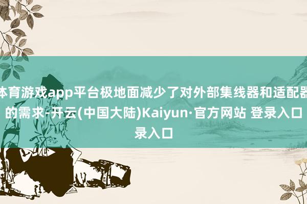 体育游戏app平台极地面减少了对外部集线器和适配器的需求-开云(中国大陆)Kaiyun·官方网站 登录入口