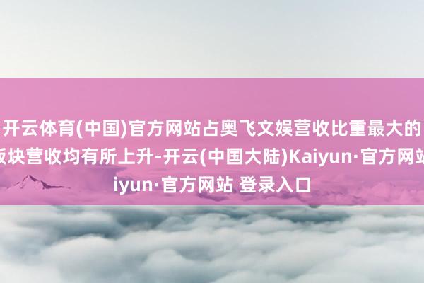 开云体育(中国)官方网站占奥飞文娱营收比重最大的两大产物板块营收均有所上升-开云(中国大陆)Kaiyun·官方网站 登录入口