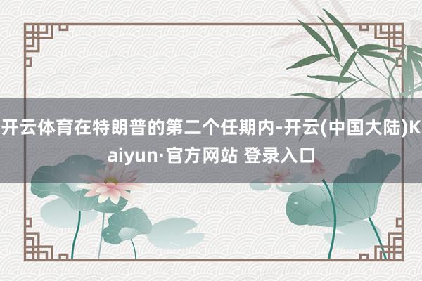 开云体育在特朗普的第二个任期内-开云(中国大陆)Kaiyun·官方网站 登录入口